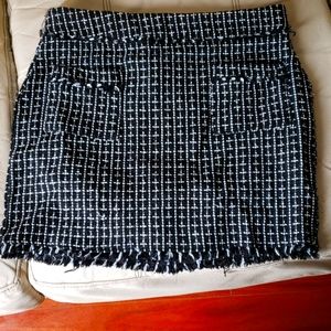 A black and white skirt